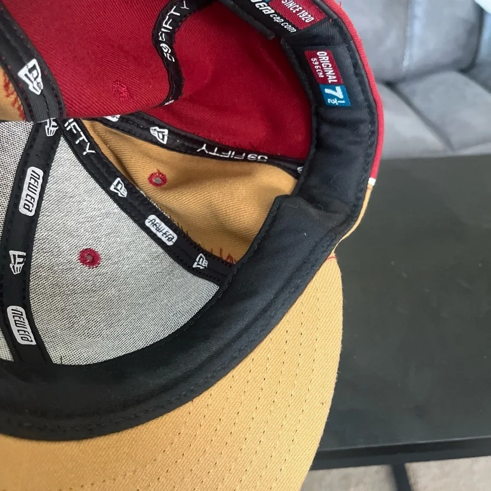 New Era Red and Tan NBA Cap